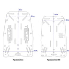 Tecline Back plate RVS 3mm MIDI